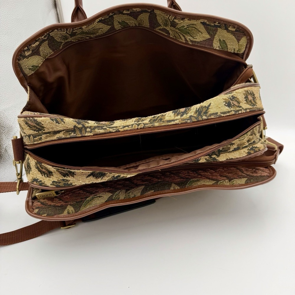 Bueno Safari Tapestry Zebra Leopard Travel Bag Weekender Carry On Duffle Vintage - Picture 9 of 16